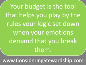 Your budget is just a tool to help control your spending emotions