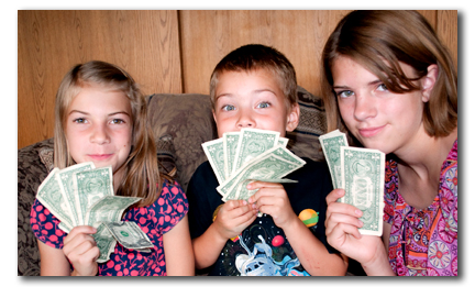 Kids manage money